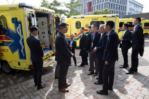 A presentation of updated ambulance equipment was given to President of IFE (Hong Kong Branch) and guests